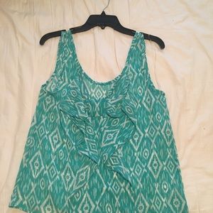 Teal Aztec tank shirt